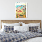 Luchtvaartkaart van Santa Clara Canvas Afdruk (Insitu (Slaapkamer))