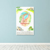 Luchtvaartkaart van Santa Clara County met sites Canvas Afdruk (Insitu (Houten vloer))