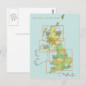 Luchtvaartkaart Verenigd Koninkrijk Briefkaart (Voorkant / Achterkant)