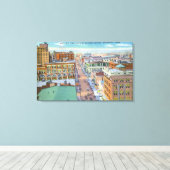 Luchtvaartkantoor Uitzicht van de Stad Canvas Afdruk (Insitu (Houten vloer))