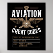 Luchtvaartkap van het Vliegtuig Pilot Codes 7500 Poster (Voorkant)