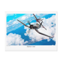 Luchtvaartkunst ansichtkaart "F4U Corsair"