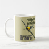 Luchtvaartkunst mok "Messerschmitt Bf 109" (Links)
