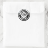  luchtvaartkunst ronde sticker (Tas)