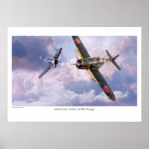 Luchtvaartkunstposter "Kawanishi N1K2-J George"