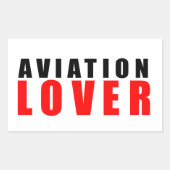 Luchtvaartliefhebber Rechthoekige Sticker (Voorkant)