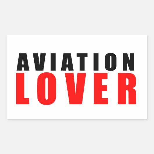 Luchtvaartliefhebber Rechthoekige Sticker (Voorkant)