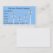 Luchtvaartluchtvaart Visitekaartje (Voorkant / Achterkant)