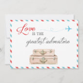 Luchtvaartmaatschappij Bruidsdouche Uitnodigingen  (Achterkant)