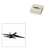 Luchtvaartmaatschappij die rubberstempel opstijgt (Gestempeld)