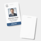 Luchtvaartmaatschappij Foto Security ID Logo Badge (Front & Back)