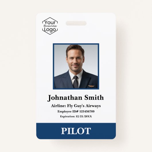Luchtvaartmaatschappij Foto Security ID Logo Badge (Voorkant)