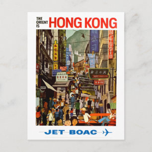  luchtvaartmaatschappij Hong Kong China Reis Briefkaart