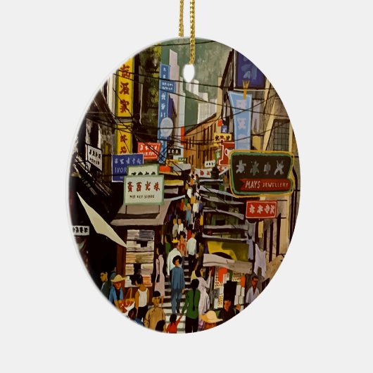  luchtvaartmaatschappij Hong Kong China Reis Keramisch Ornament (Rechts)