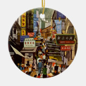  luchtvaartmaatschappij Hong Kong China Reis Keramisch Ornament (Voorkant)