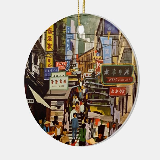  luchtvaartmaatschappij Hong Kong China Reis Keramisch Ornament (Links)