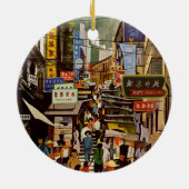  luchtvaartmaatschappij Hong Kong China Reis Keramisch Ornament (Achterkant)