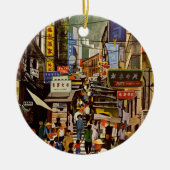  luchtvaartmaatschappij Hong Kong China Reis Keramisch Ornament (Voorkant)