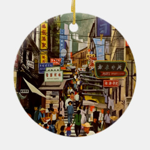  luchtvaartmaatschappij Hong Kong China Reis Keramisch Ornament