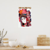  luchtvaartmaatschappij Hong Kong China Reis Poster (Keuken)
