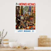 luchtvaartmaatschappij Hong Kong China Reis Poster (Keuken)