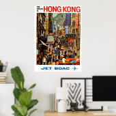 luchtvaartmaatschappij Hong Kong China Reis Poster (Thuiskantoor)