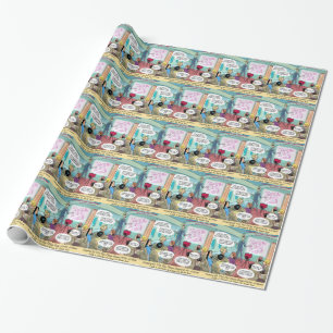 Luchtvaartmaatschappij LifeCoach Klasse Grappig Cadeaupapier