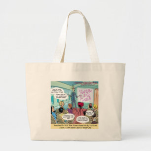 Luchtvaartmaatschappij LifeCoach Klasse Grappig Grote Tote Bag