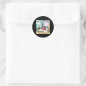 Luchtvaartmaatschappij LifeCoach Klasse Grappig Ronde Sticker (Tas)
