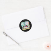 Luchtvaartmaatschappij LifeCoach Klasse Grappig Ronde Sticker (Envelop)