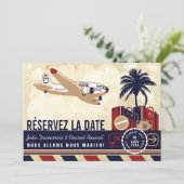 Luchtvaartmaatschappij Mariage de Destination Rése Kaart (Staand voorkant)