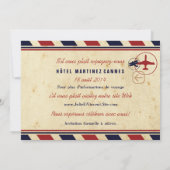 Luchtvaartmaatschappij Mariage de Destination Rése Kaart (Achterkant)