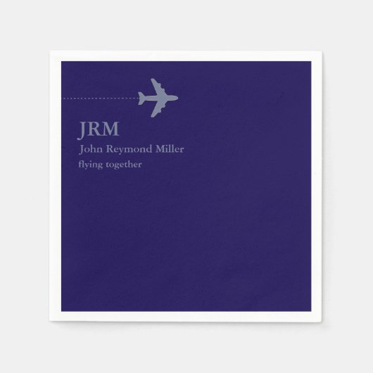 Luchtvaartmaatschappij Pilot Aero donkerblauw Servet (Voorkant)