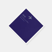 Luchtvaartmaatschappij Pilot Aero donkerblauw Servet (Hoek)