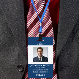 Luchtvaartmaatschappij Pilot Company Foto Security Badge
