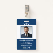 Luchtvaartmaatschappij Pilot Company Foto Security Badge (Voorkant met clip)