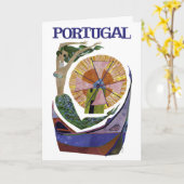  luchtvaartmaatschappij Portugal Reis Briefkaart (Gele Bloem)