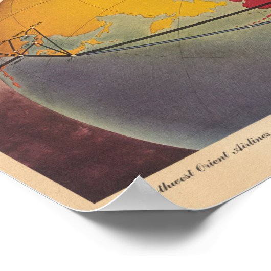  luchtvaartmaatschappij poster (Hoek)