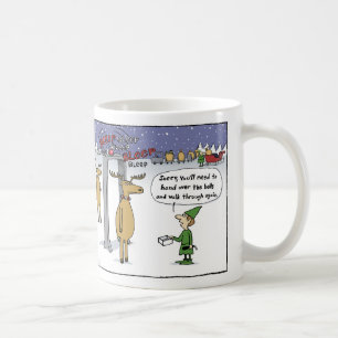 Luchtvaartmaatschappij Sleigh Security Cartoon Fun Koffiemok
