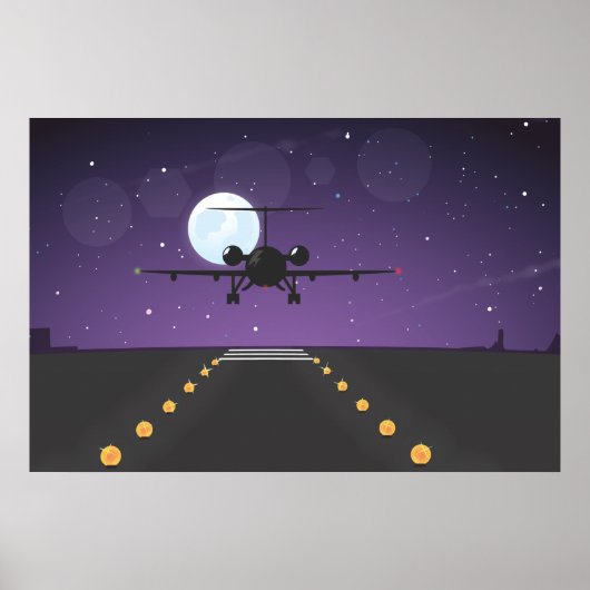 luchtvaartmaatschappij vertrek poster (Voorkant)