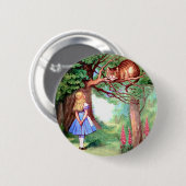 LUCHTVAARTMAATSCHAPPIJEN EN DE KATTING VAN CHESHIR RONDE BUTTON 5,7 CM (Voorkant /achterkant)