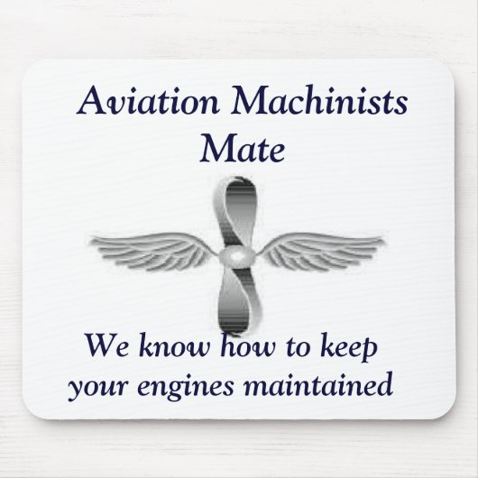 Luchtvaartmachinisten Mate Mousepad Muismat (Voorkant)