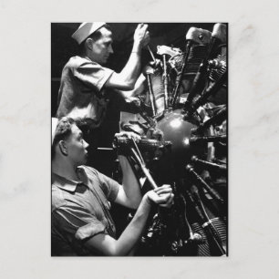 Luchtvaartmachinisten parten van het Navy_War-afbe Briefkaart