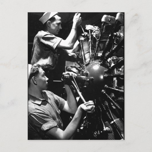 Luchtvaartmachinisten parten van het Navy_War-afbe Briefkaart (Voorkant)