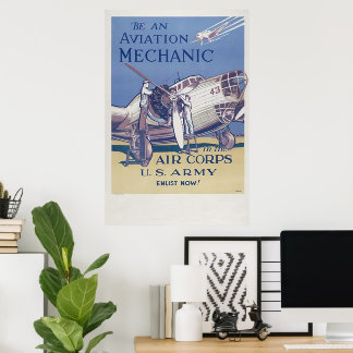 Luchtvaartmechanisme Poster