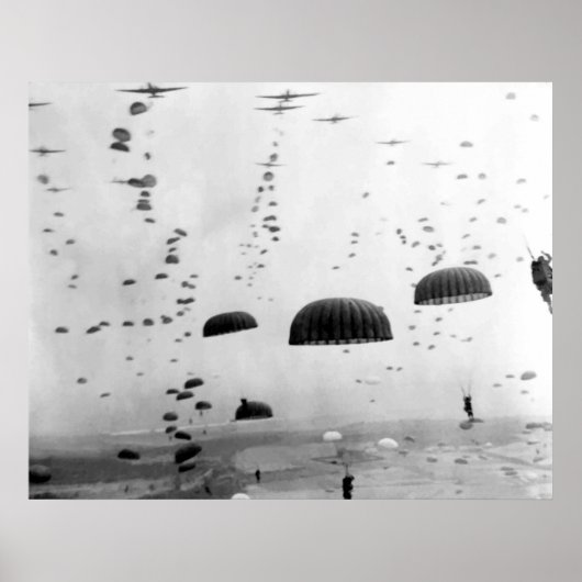 Luchtvaartmissie tijdens WW2-schildering Poster (Voorkant)