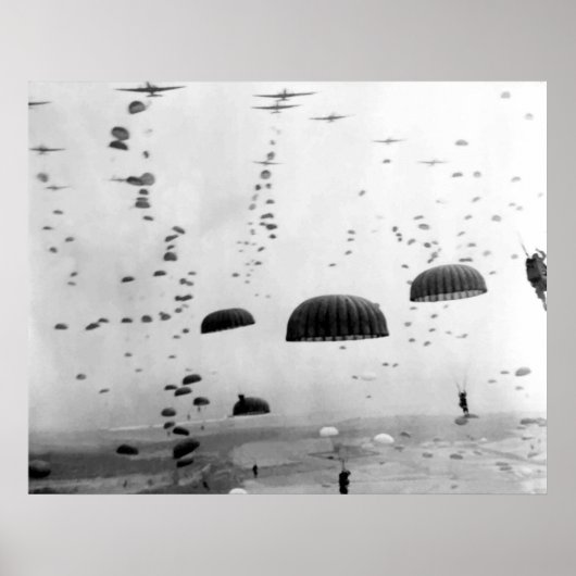 Luchtvaartmissie tijdens WW2-schildering Poster (Voorkant)