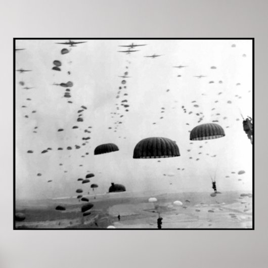 Luchtvaartmissie tijdens WW2-schildering Poster (Voorkant)