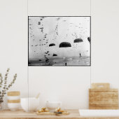 Luchtvaartmissie tijdens WW2-schildering Poster (Keuken)