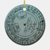 Luchtvaartnavigatiecomputer Keramisch Ornament (Achterkant)